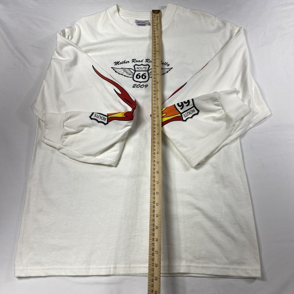 Route 66 Mother Road Ride Rally Mens Large White Long Sleeve 2009 - Picture 3 of 12
